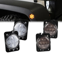 Load image into Gallery viewer, Xprite Fender Lights LED Side Marker Jeep Wrangler JK (2007 - 2018) Clear / Smoke - Clear Alternate Image