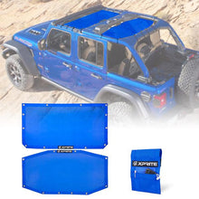 Load image into Gallery viewer, Xprite Top Mesh Sun Shade Jeep Wrangler JLU 4 Door (2018-2020) Blue/Flag/Grey/Red - Blue Alternate Image
