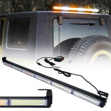 Load image into Gallery viewer, Xprite 35" Warrant Series Traffic Advisor COB LED Strobe Light Bar - White-Amber / Amber - White-Amber Alternate Image
