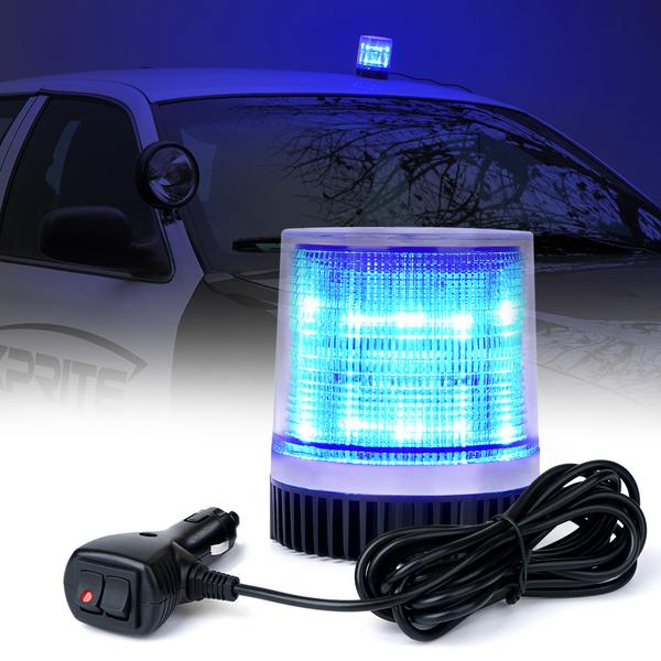 22.49 Xprite 12 LED 6W LED Magnetic Mount Strobe and Rotating Beacon Light - Blue / Red / Red-Blue / Amber - Redline360