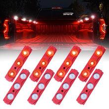 Load image into Gallery viewer, Xprite 8 LED Rock Light Pods Truck Bed Lighting Kit w/ Switch - Blue/Green/Purple/Pink/Red/White/Yellow - Red Alternate Image
