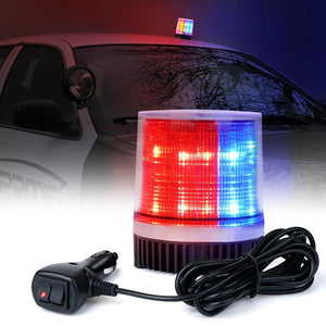 22.49 Xprite 12 LED 6W LED Magnetic Mount Strobe and Rotating Beacon Light - Blue / Red / Red-Blue / Amber - Redline360