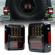 Load image into Gallery viewer, Xprite LED Taillights Jeep Wrangler JK (2007-2018) Destroyer Series - Clear / Smoke - Smoke Alternate Image