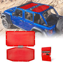 Load image into Gallery viewer, Xprite Top Mesh Sun Shade Jeep Wrangler JLU 4 Door (2018-2020) Blue/Flag/Grey/Red - Red Alternate Image
