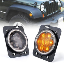 Load image into Gallery viewer, Xprite Fender Lights LED Side Marker Jeep Wrangler JK (2007 - 2018) Clear / Smoke - Smoke Alternate Image