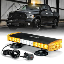Load image into Gallery viewer, Xprite Rooftop LED Strobe Lights 18" Response Series w/ Magnetic Mount For Emergency Trucks / Vans - White/Amber Alternate Image