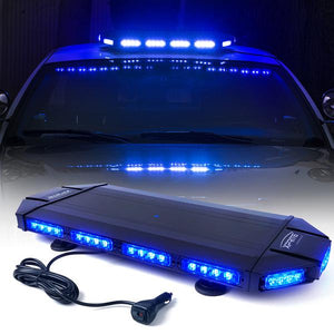 265.49 Xprite Black Hawk 27" Professional LED Stealth Low Profile Roof Top Strobe Light Bar - Amber/White-Amber/Mixed/Blue - Redline360