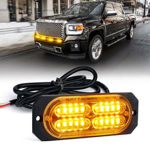 Load image into Gallery viewer, Xprite Squad Series 4W Flush Mount Side Marker Strobe Light - Blue/Red/White/Amber/Combo - Amber Alternate Image