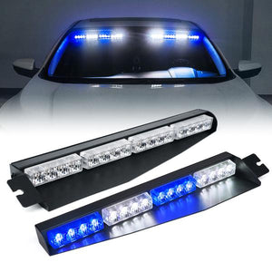 86.99 Xprite LED Visor Windshield Strobe Lights (Dual) Elite Series - B/G/R/W/Y/Mix - Redline360