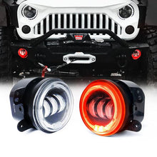 Load image into Gallery viewer, Xprite LED Fog Lights Chrysler 300 (05-10) PT Cruiser (06-10) 4" CREE w/Halo Ring DRL - Blue/Green/Red/White/Amber - Red Alternate Image