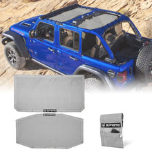 Load image into Gallery viewer, Xprite Top Mesh Sun Shade Jeep Wrangler JLU 4 Door (2018-2020) Blue/Flag/Grey/Red - Grey Alternate Image