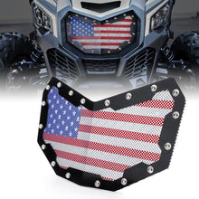 Load image into Gallery viewer, Xprite Grille Can-Am Maverick X3 (2017-2020) Black Steel w/ U.S. Flag Mesh - Default Title Alternate Image