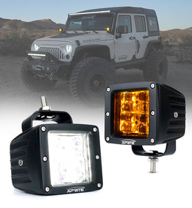 134.99 Xprite Sunrise Series 3" LED Spot Light w/ Blue Backlight  - Clear or Amber - Redline360