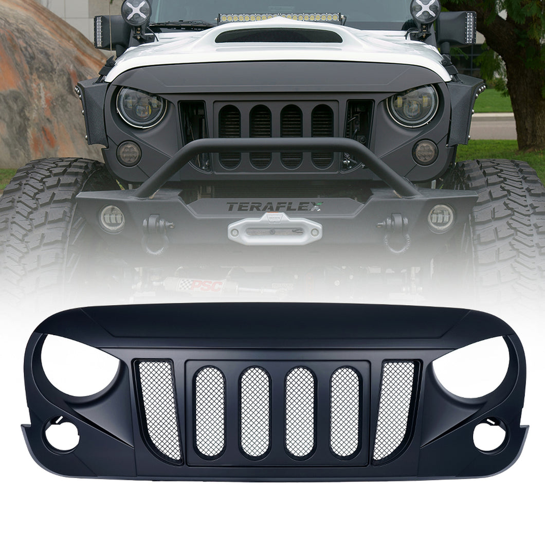 116.99 Xprite Transformer Grill Jeep Wrangler JK (2007-2018) w/ Built In Mesh - Redline360