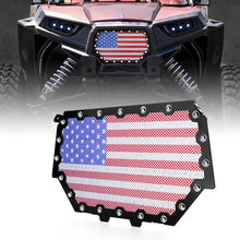 Load image into Gallery viewer, Xprite Black Steel Mesh Grille Polaris RZR/900/S/1000 XP (2014-2018) w/ 8" LED Lightbar / w/ Flag - W/ Flag Alternate Image