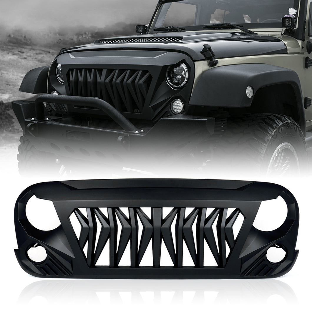 143.99 Xprite Venom Grill Jeep Wrangler JK (2007-2018) Black ABS Plastic - Redline360