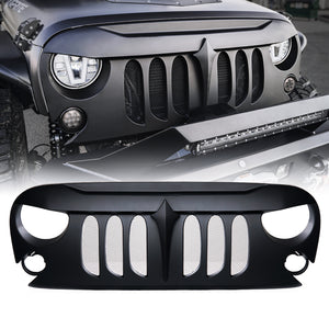 129.99 Xprite Beast Grill Jeep Wrangler JK (07-18) w Removable Steel Mesh - Redline360