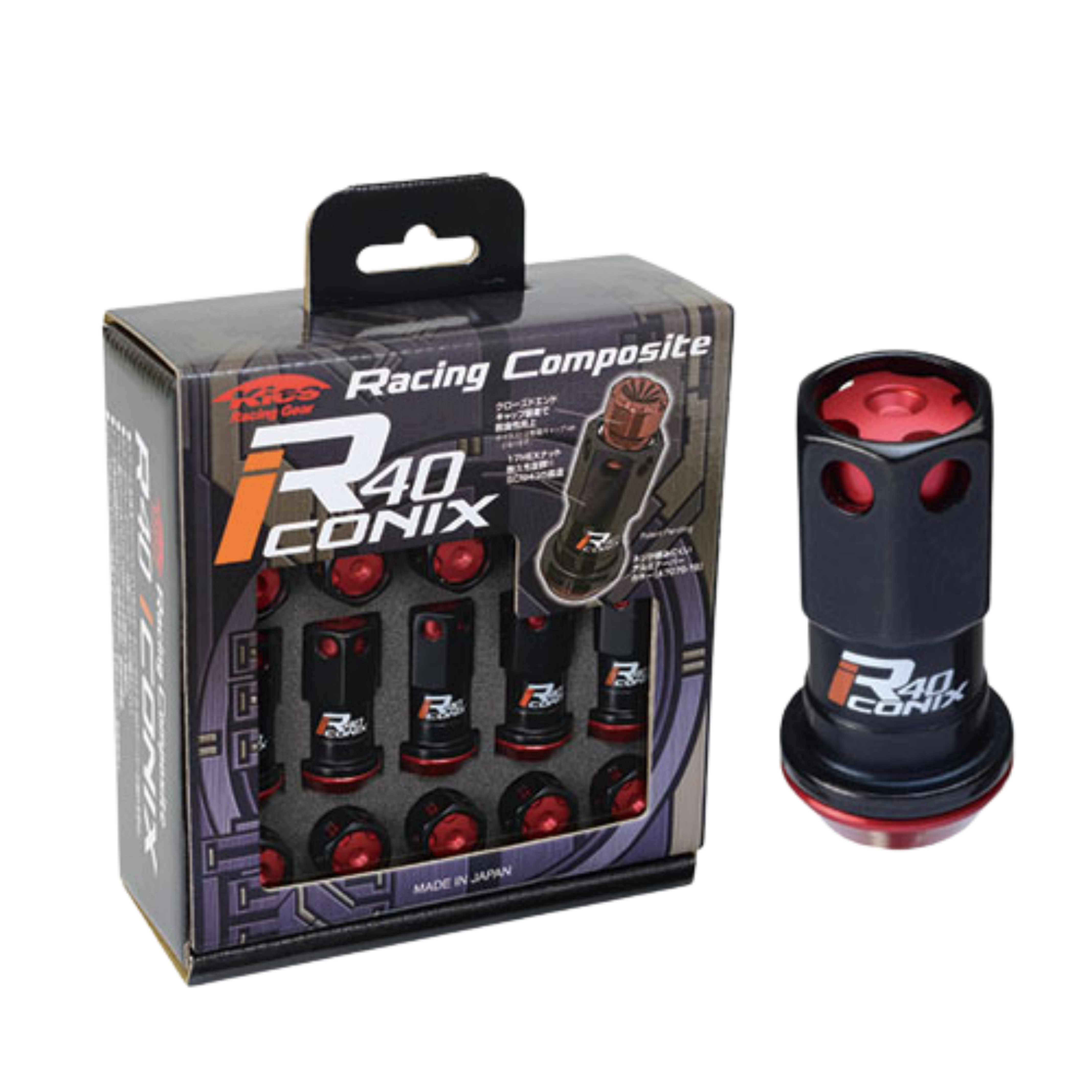 Project Kics Lug Nuts Set [R40 Iconix Racing Composite] 12X1.5 or 12X1