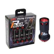 Load image into Gallery viewer, Project Kics Lug Nuts Set [R40 Iconix Racing Composite] 12X1.5 or 12X1.25 - Aluminum Cap / M12X1.50 / Black / Black Cap Alternate Image