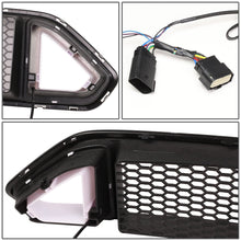 Load image into Gallery viewer, DNA Grill Ford Mustang S550 (18-20) [Triangle LED Lights] Black Honeycomb Mesh Alternate Image