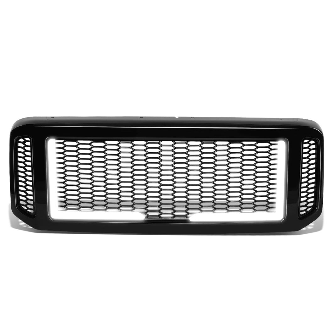 DNA Grill Ford -250 /F350 /F450 /F550 SD (05-07) [Badgeless Vertical Fence Style] Satin Black