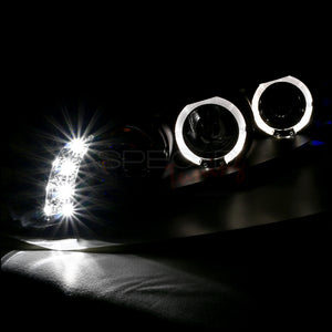 159.95 Spec-D Projector Headlights Pontiac Grand Prix (97-03) LED Halo - Black or Chrome - Redline360
