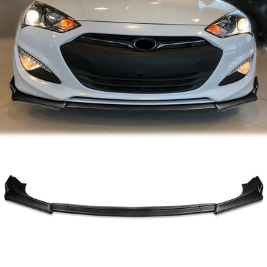 DNA Bumper Lip Hyundai Genesis Coupe (13-16) Front Lower w/ Stabilizers [KS-Style Design] Matte or Gloss Black / Carbon Look