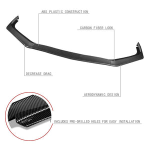 DNA Bumper Lip Honda Civic Sedan (13-15) Front Lower w/ Stabilizers [Aero Style] Matte or Gloss Black / Carbon Look