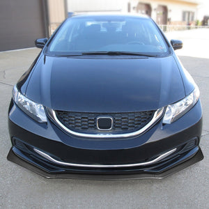 DNA Bumper Lip Honda Civic Sedan (13-15) Front Lower w/ Stabilizers [Aero Style] Matte or Gloss Black / Carbon Look