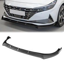 Load image into Gallery viewer, DNA Bumper Lip Hyundai Elantra (2021) Front Lower w/ Stabilizers [STP-Style Design] Matte or Gloss Black / Carbon Look Alternate Image