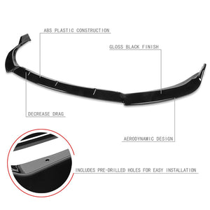 DNA Bumper Lip Toyota Corolla (14-16) Front Lower w/ Stabilizers [STP Style] Matte or Gloss Black / Carbon Fiber