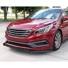 Load image into Gallery viewer, DNA Bumper Lip Hyundai Sonata (15-17) Front Lower w/ Stabilizers [STP-Style Design] Matte or Gloss Black / Carbon Look Alternate Image