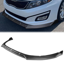 Load image into Gallery viewer, DNA Bumper Lip Kia Optima (14-15) Front Lower w/ Stabilizers [STP Style] Matte or Gloss Black / Carbon Look Alternate Image