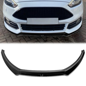 DNA Bumper Lip Ford Focus (15-18) Front Lower w/ Stabilizers - Matte or Gloss Black / Carbon Fiber