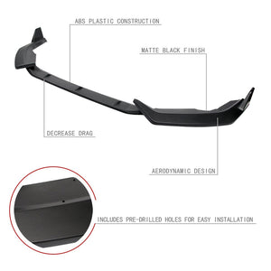DNA Bumper Lip Nissan Sentra (20-22) Front Lower w/ Stabilizers - Matte or Gloss Black / Carbon Look