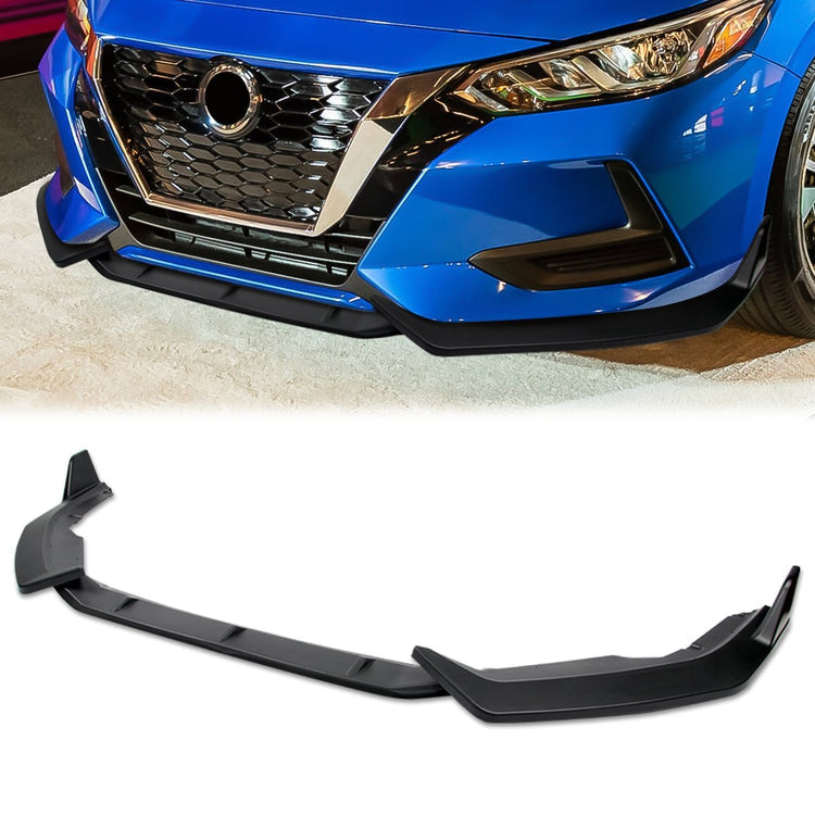 DNA Bumper Lip Nissan Sentra (20-22) Front Lower w/ Stabilizers - Matte or Gloss Black / Carbon Look