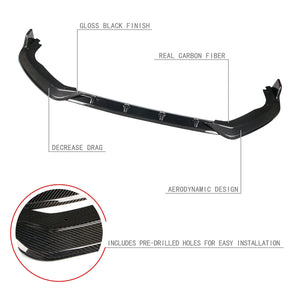DNA Bumper Lip Honda Fit (18-20) Front Lower w/ Stabilizers - Matte or Gloss Black / Carbon Fiber