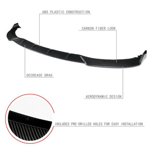 DNA Bumper Lip BMW 3 Series F30/F31/F34 (16-19) Front Lower w/ Stabilizers - Matte or Gloss Black / Carbon Fiber