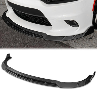 DNA Bumper Lip Dodge Charger (15-21) Front Lower w/ Stabilizers [SRT Style] Matte or Gloss Black / Carbon Fiber