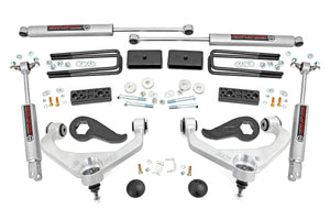 Rough Country Lift Kit GMC Sierra 2500HD 2WD/4WD (20-22) [3" Lift] Premium N3 / V2 Monotube / Vertex Reservoir Shocks