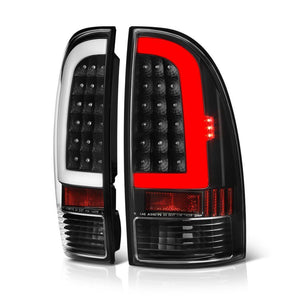 Xtune LED Tail Lights Toyota Tacoma (05-15) [w/ LED Tube-Style] Black / Smoked