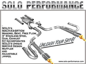 1054.21 Solo Performance Mach X3 Catback Exhaust Chrysler 300 V8 SRT-8 (05-10) 991110SL - Redline360