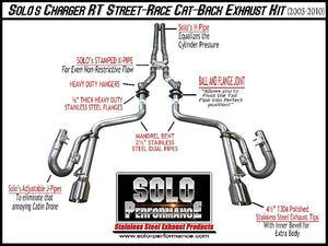 885.32 Solo Performance Exhaust Dodge Charger/Magnum V8 5.7 (05-10) 2.5" Street Race Catback 991179SL - Redline360