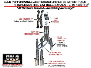 886.41 Solo Performance Exhaust Jeep Grand Cherokee SRT-8 (06-10) Street Race Catback 991712SL - Redline360