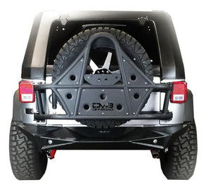 DV8 Off Road Tire Carrier Jeep Wrangler JK (2007-2018) Body Mount / wi ...