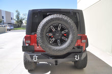 Load image into Gallery viewer, 1099.99 DV8 Off Road Rear Bumper Jeep Wrangler JK (2007-2018) with Single Action Tire Carrier - RBSTTB-02 - Redline360 Alternate Image