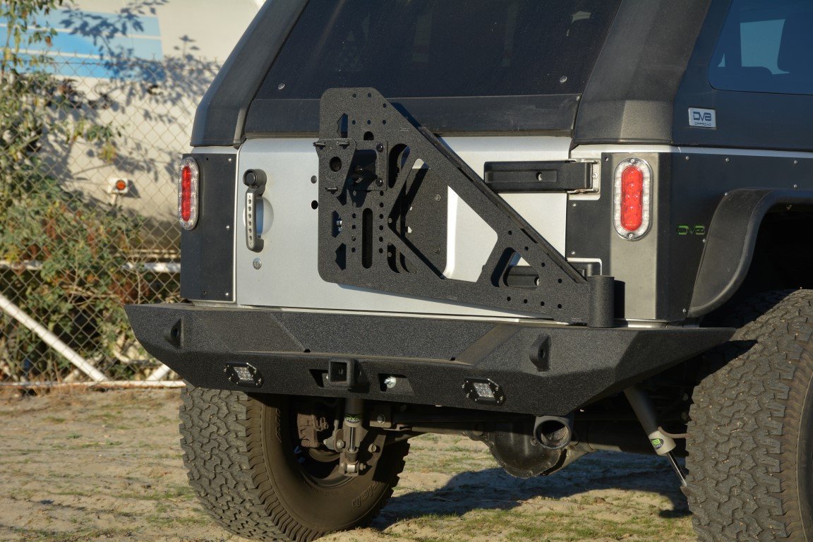 DV8 Off Road Tire Carrier Jeep Wrangler JK (2007-2018) Body Mount / wi ...