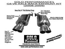 Load image into Gallery viewer, 576.64 Solo Exhaust Pontiac G8 V6 (2008-2009) Performance - 994186SL - Redline360 Alternate Image