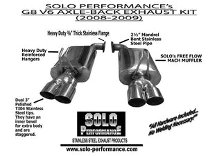 576.64 Solo Exhaust Pontiac G8 V6 (2008-2009) Performance - 994186SL - Redline360