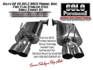 576.64 Solo Exhaust Pontiac G8 V6 (2008-2009) Performance - 994186SL - Redline360